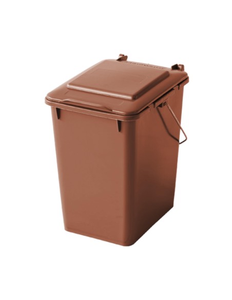 Krepšinis konteineris šiukšlėms ir BIO atliekoms rūšiuoti - rudas 10L
