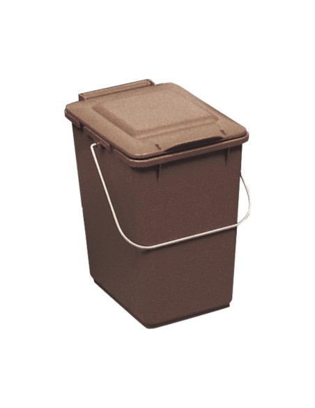 Krepšinis konteineris šiukšlėms ir BIO atliekoms rūšiuoti - rudas 10L