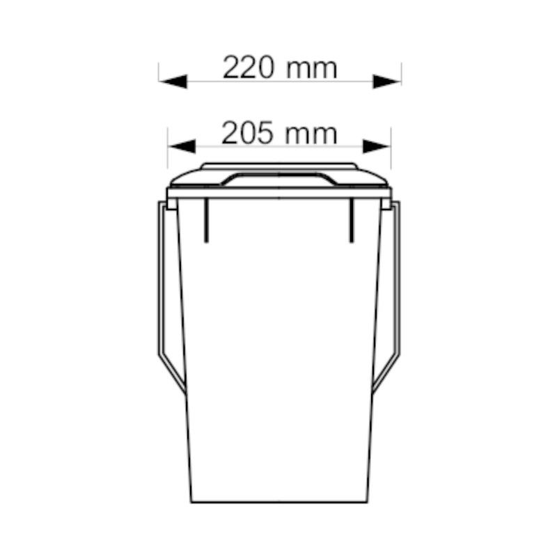 Krepšinis konteineris šiukšlėms ir BIO atliekoms rūšiuoti - rudas 10L