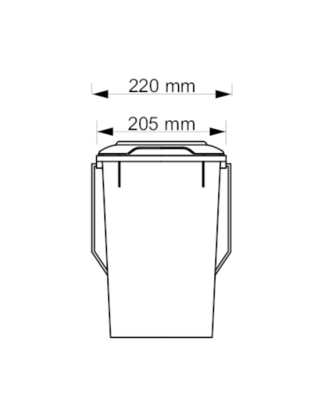 Krepšinis konteineris šiukšlėms ir BIO atliekoms rūšiuoti - rudas 10L