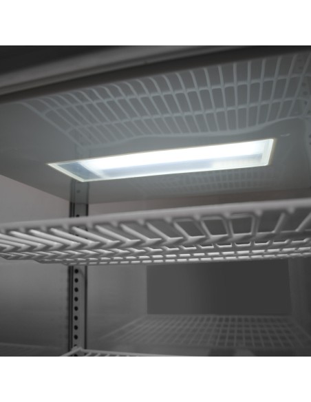 Šaldoma konditerijos vitrina su 3 lentynomis 68L LED - juoda