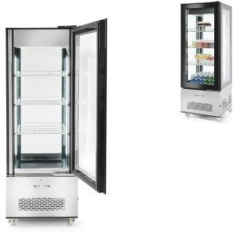 Šaldoma konditerijos vitrina ant ratukų 3 lentynos LED 400L