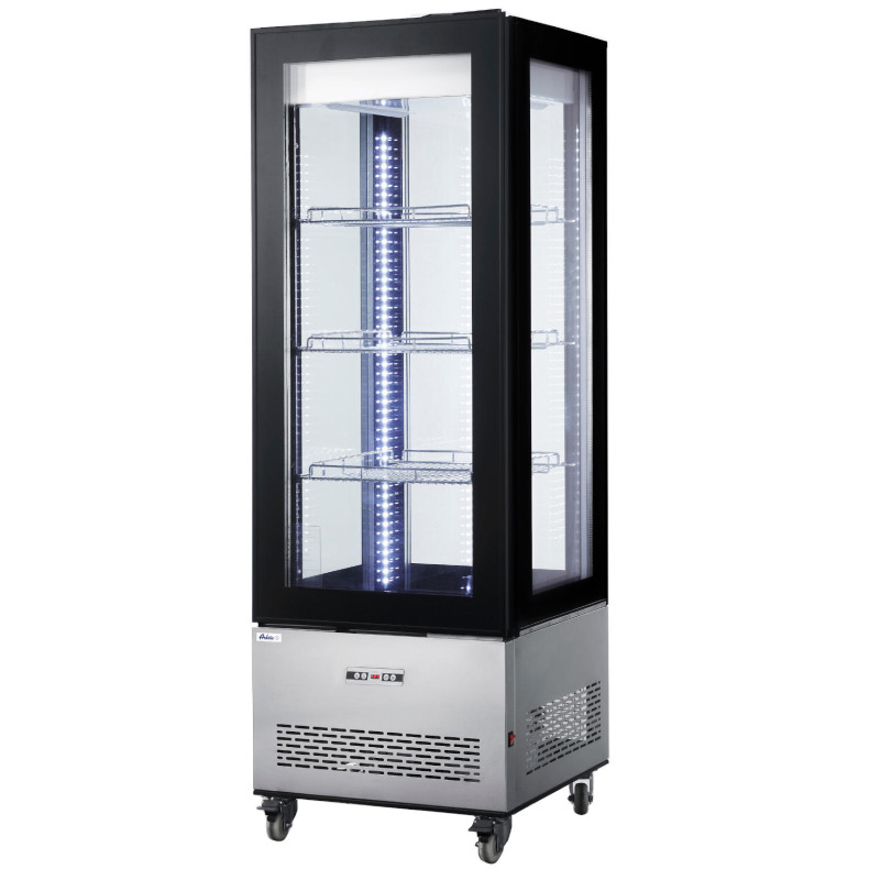 Šaldoma konditerijos vitrina ant ratukų 3 lentynos LED 400L