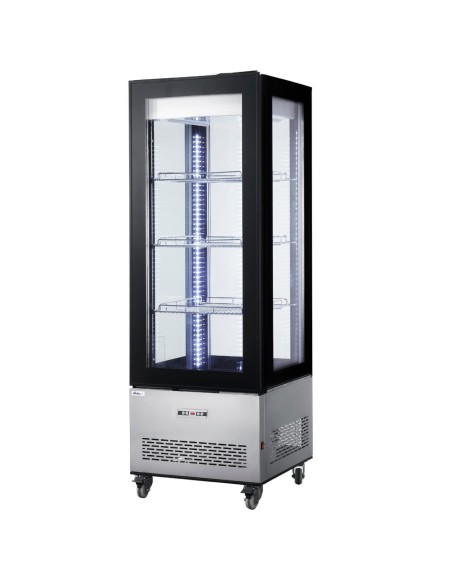 Šaldoma konditerijos vitrina ant ratukų 3 lentynos LED 400L