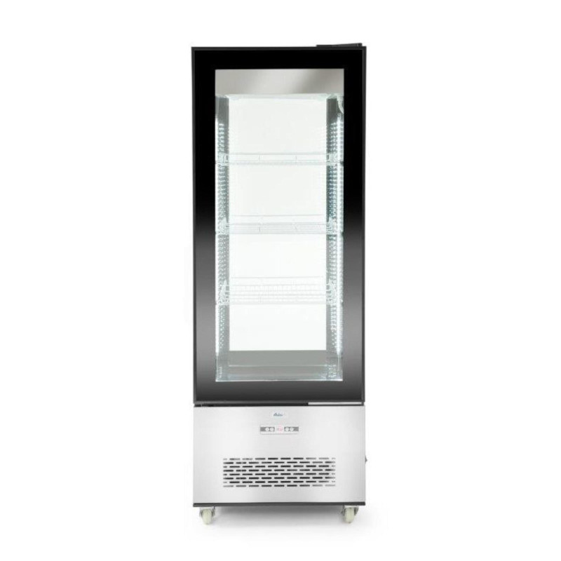Šaldoma konditerijos vitrina ant ratukų 3 lentynos LED 400L