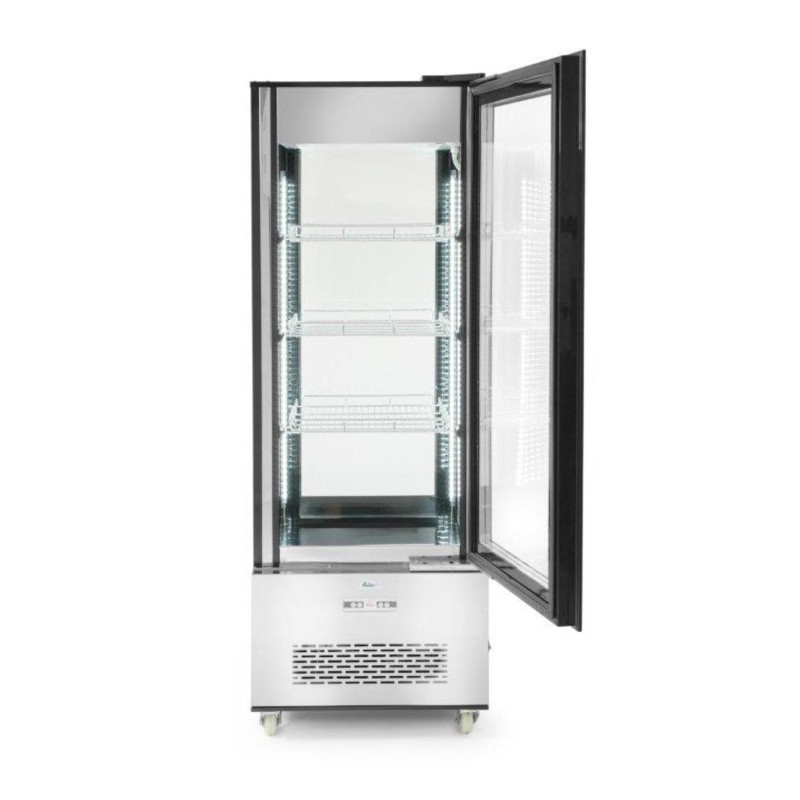 Šaldoma konditerijos vitrina ant ratukų 3 lentynos LED 400L