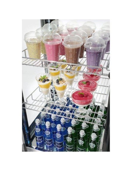 Šaldoma konditerijos vitrina ant ratukų 3 lentynos LED 400L