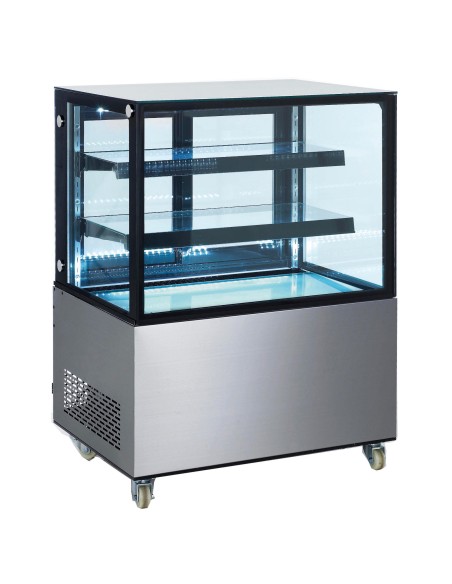 Šaldoma konditerijos vitrina 2 lentynų mobili LED 300L