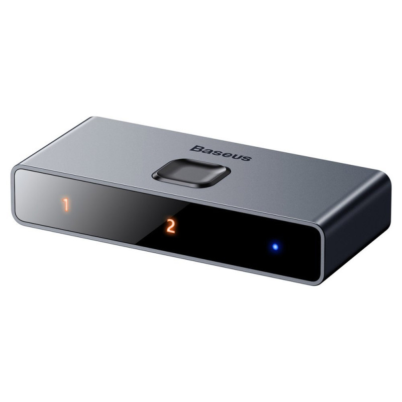 Jungiklio skirstytuvo jungiklis HDMI 2x HDMI 4K 30 Hz dvikryptis pilkas