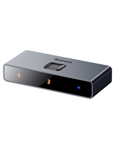 Jungiklio skirstytuvo jungiklis HDMI 2x HDMI 4K 30 Hz dvikryptis pilkas Jungiklio skirstytuvo jungiklis HDMI 2x HDMI 4K 30 Hz dvikryptis pilkas