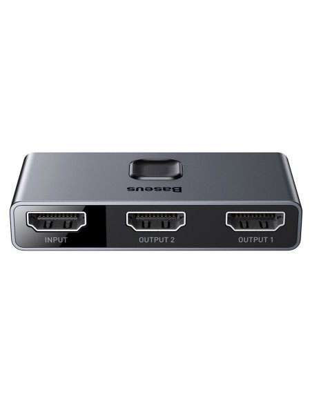 Jungiklio skirstytuvo jungiklis HDMI 2x HDMI 4K 30 Hz dvikryptis pilkas Jungiklio skirstytuvo jungiklis HDMI 2x HDMI 4K 30 Hz dvikryptis pilkas