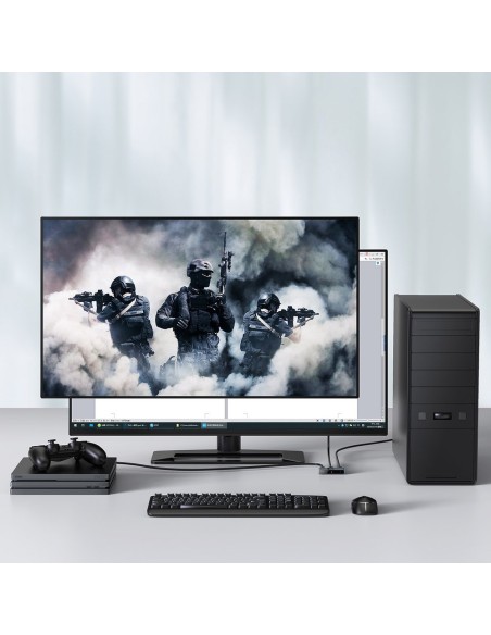 Jungiklio skirstytuvo jungiklis HDMI 2x HDMI 4K 30 Hz dvikryptis pilkas Jungiklio skirstytuvo jungiklis HDMI 2x HDMI 4K 30 Hz dvikryptis pilkas