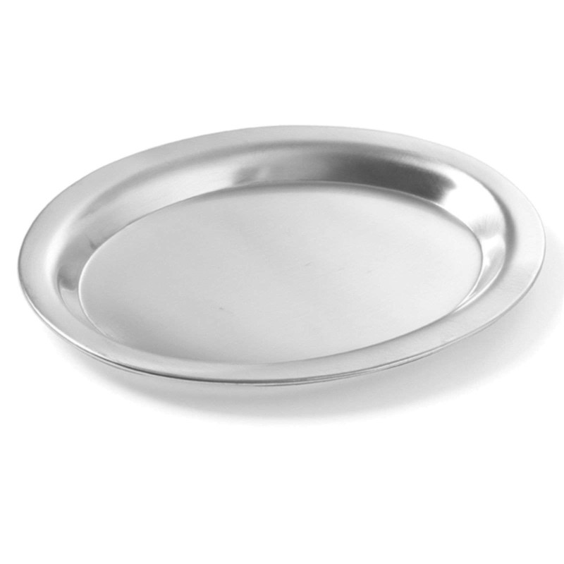 Ovalus plieninis kavos serviravimo padėklas 26,5x19,5 cm