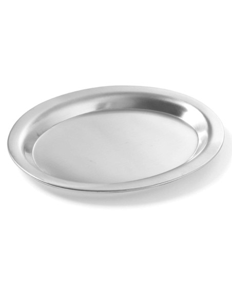 Ovalus plieninis kavos serviravimo padėklas 26,5x19,5 cm