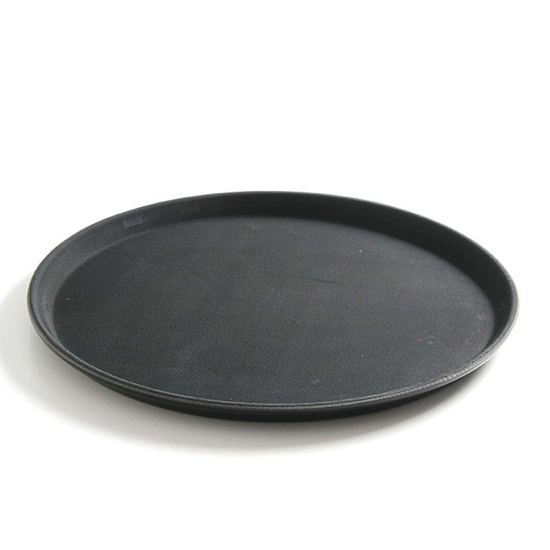 Padavėjo padėklas neslidus, apvalus skersmuo. 41cm - juodas Padavėjo padėklas neslidus, apvalus skersmuo. 41cm - juodas