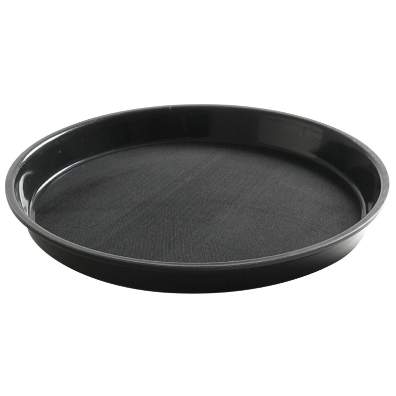 Neslystantis padavėjo padėklas, apvalus su apvadu, sk. 36cm - juodas