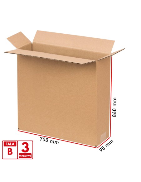 Kartoninė dėžutė FEFCO 0203 3 sluoksnių 700x95x860mm stovas-2 1vnt. Kartoninė dėžutė FEFCO 0203 3 sluoksnių 700x95x860mm stovas-2 1vnt.