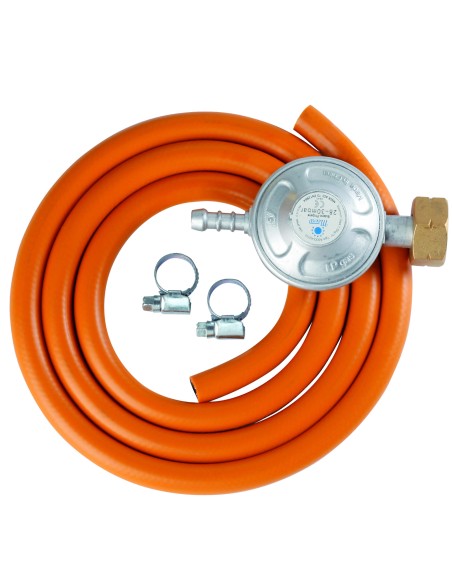Komplektas su reduktoriumi 5-33kg LPG dujų balionui prijungti Komplektas su reduktoriumi 5-33kg LPG dujų balionui prijungti