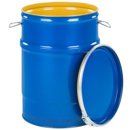 Plieninė statinė OH 60L nuimamas dangtis lakuotas vidus - mėlynas