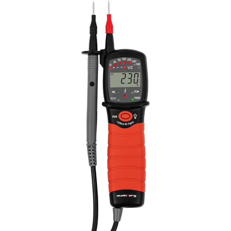 AC/DC įtampos matuoklis, diapazonas 12V - 690V LCD