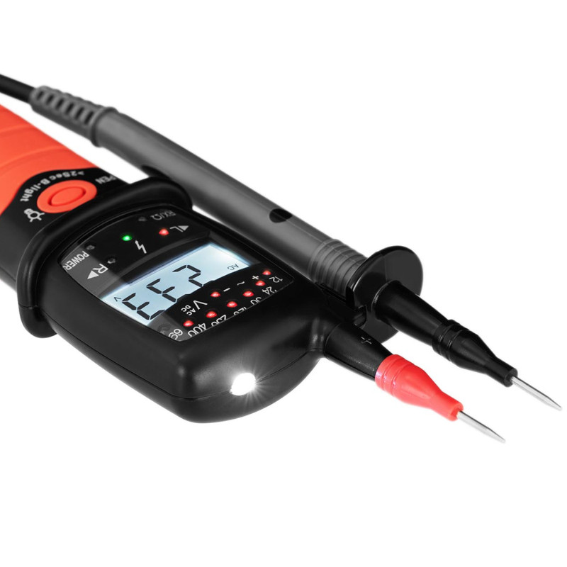 AC/DC įtampos matuoklis, diapazonas 12V - 690V LCD