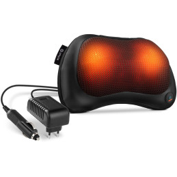 Kūno kaklo ir nugaros masažo pagalvė 12V/230V 24W juoda