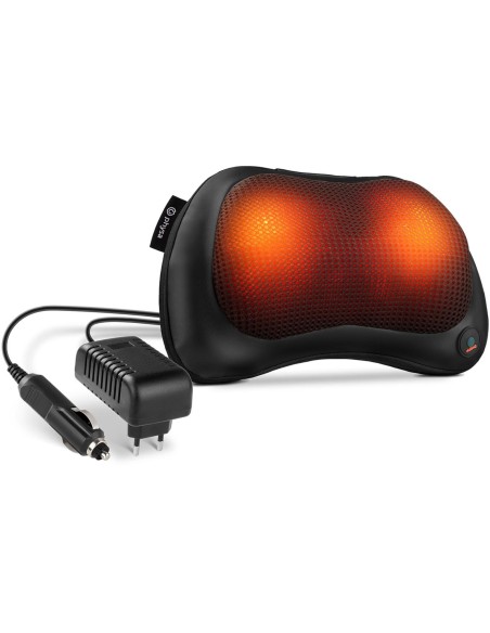 Kūno kaklo ir nugaros masažo pagalvė 12V/230V 24W juoda Kūno kaklo ir nugaros masažo pagalvė 12V/230V 24W juoda