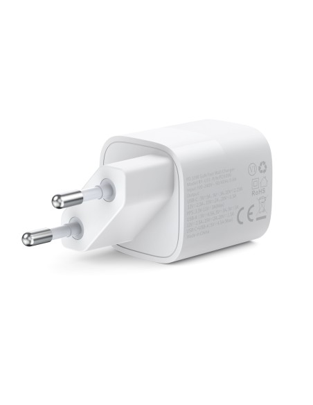 Greitas įkroviklis GaN USB Type C PD QC 33W baltas Greitas įkroviklis GaN USB Type C PD QC 33W baltas