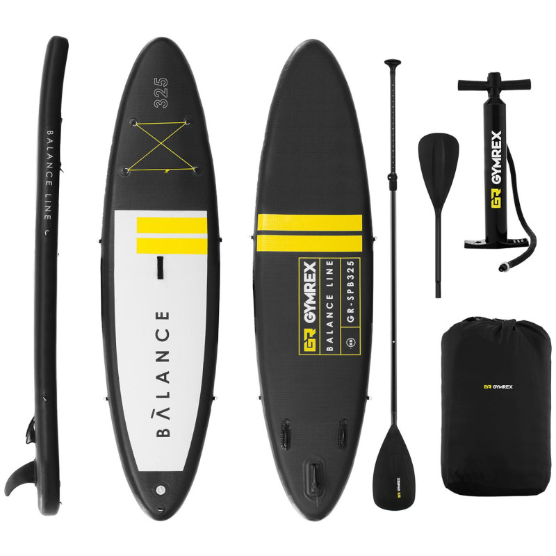 Pripučiama SUP lenta su priedais Balance Line 145 kg juoda