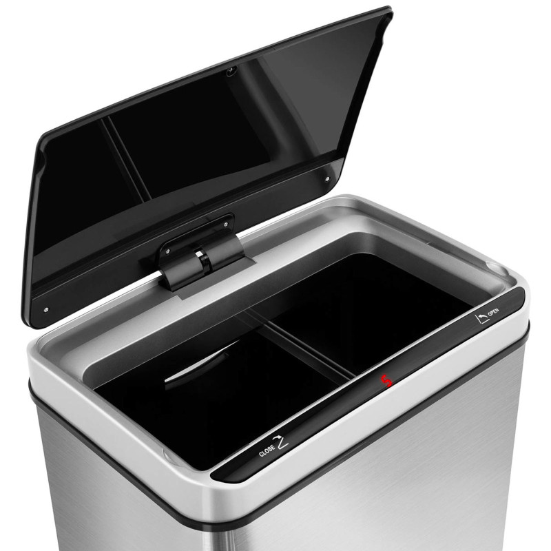 Automatinė bekontaktė šiukšlių dėžė su judesio jutikliu, diapazonas 20 cm 70 L