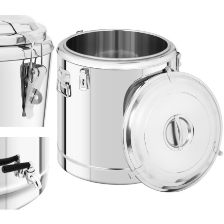 70L plieninis maitinimo termosas su čiaupu gėrimų transportavimui