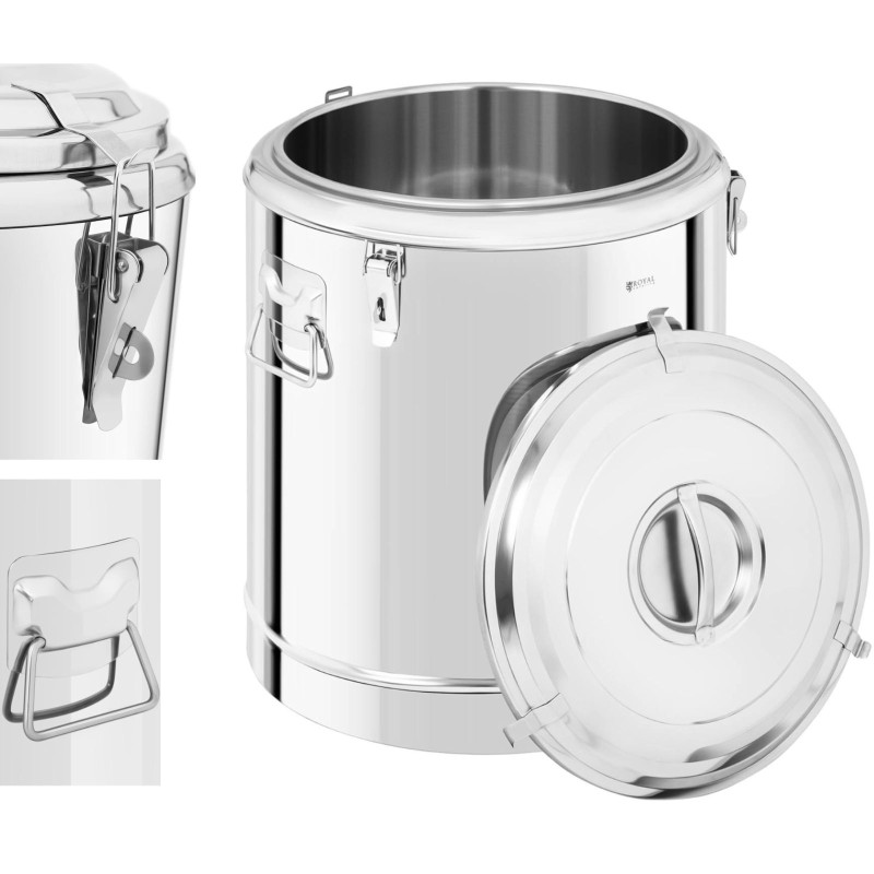 Plieninis maitinimo termosas maistui gabenti 60L Plieninis maitinimo termosas maistui gabenti 60L