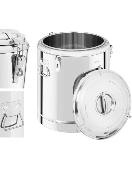 Plieninis maitinimo termosas maistui gabenti 60L Plieninis maitinimo termosas maistui gabenti 60L
