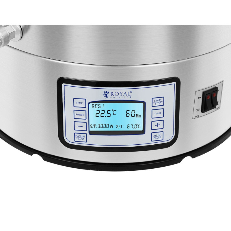 Košės virdulys alaus gamybai nerūdijančio plieno 2500W LCD 40L