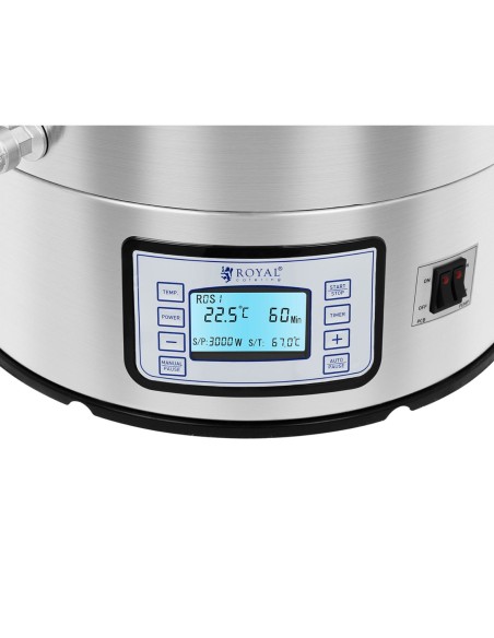 Košės virdulys alaus gamybai nerūdijančio plieno 2500W LCD 40L Košės virdulys alaus gamybai nerūdijančio plieno 2500W LCD 40L