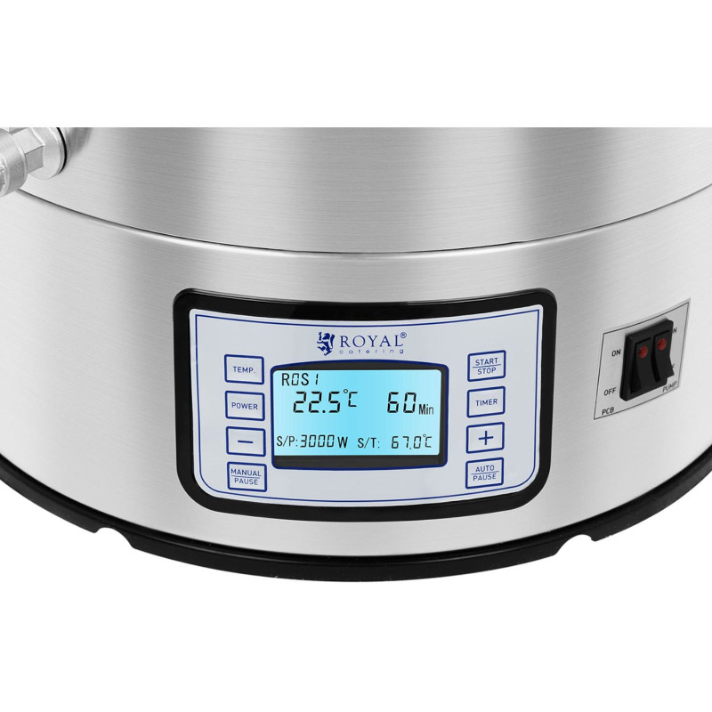 Košės virdulys alaus gamybai nerūdijančio plieno 2500W LCD 60L