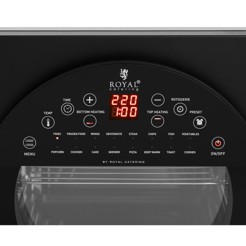 Orkaitės daugiafunkcinė viryklė su iešmais 12 programų 1,7kW 14,5L