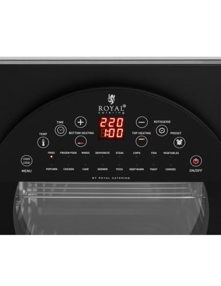 Orkaitės daugiafunkcinė viryklė su iešmais 12 programų 1,7kW 14,5L Orkaitės daugiafunkcinė viryklė su iešmais 12 programų 1,7kW 14,5L