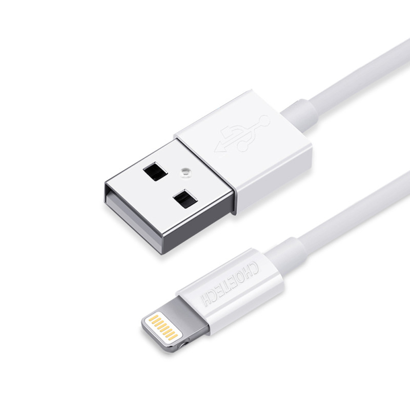 USB-A kabelis – Lightning MFI 1,8 m sertifikuotas baltas
