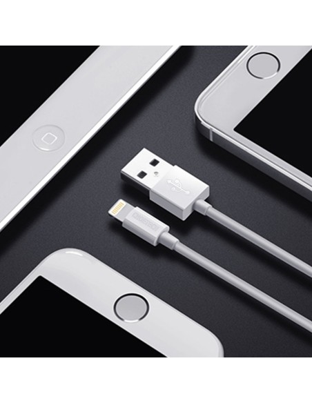 USB-A kabelis – Lightning MFI 1,8 m sertifikuotas baltas USB-A kabelis – Lightning MFI 1,8 m sertifikuotas baltas