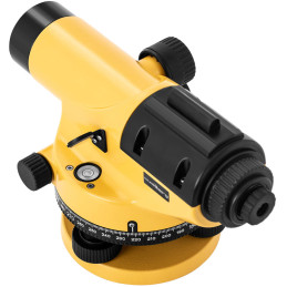 Optinis savaime išsilyginantis nivelyras su trikoju ir lazdele – padidinimas 28x dia. 36 mm