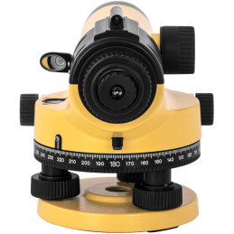 Optinis savaime išsilyginantis nivelyras su trikoju ir lazdele – padidinimas 28x dia. 36 mm