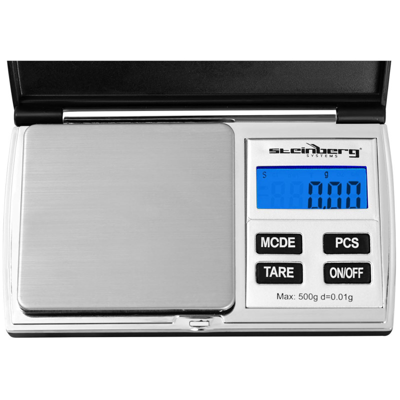 Tikslios papuošalų kišeninės svarstyklės gabalėlių skaičiavimas LCD 500 / 0,01 g