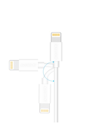 USB-A kabelis – Lightning MFI 1,8 m sertifikuotas baltas USB-A kabelis – Lightning MFI 1,8 m sertifikuotas baltas
