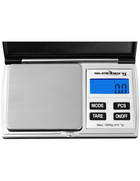 Tikslios papuošalų kišeninės svarstyklės vienetų skaičiavimas LCD 1000 / 0,1 g Tikslios papuošalų kišeninės svarstyklės vienetų skaičiavimas LCD 1000 / 0,1 g