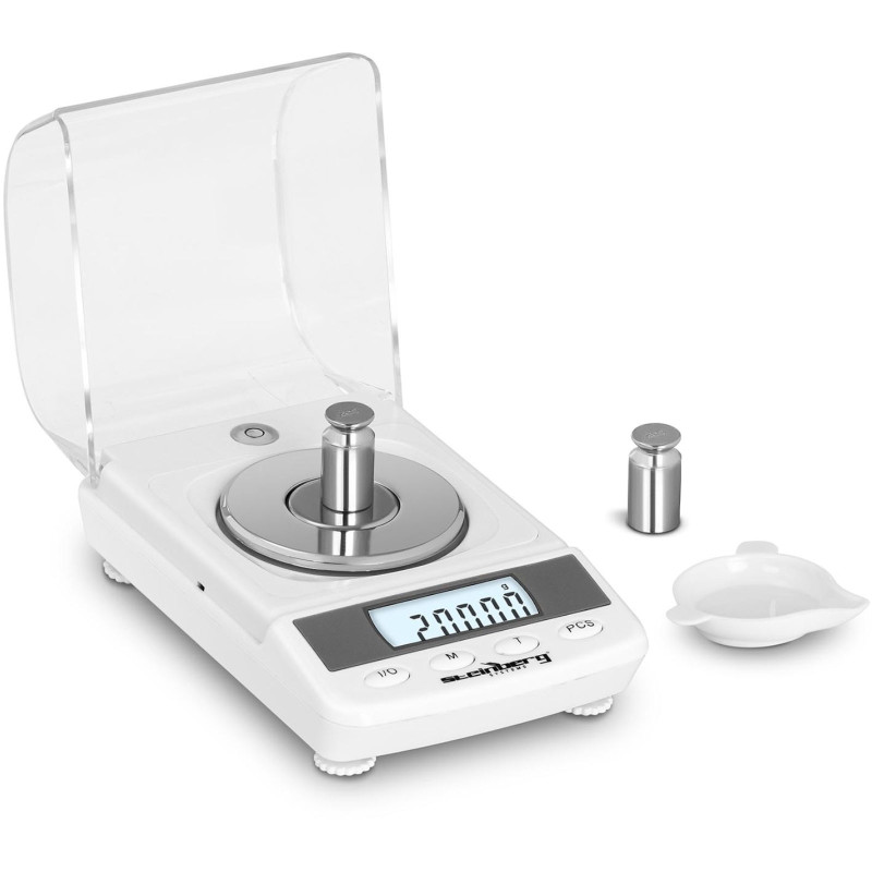 Laboratorinės tikslios svarstyklės tikslios gabalų skaičiavimo 50 g / 0,001 g