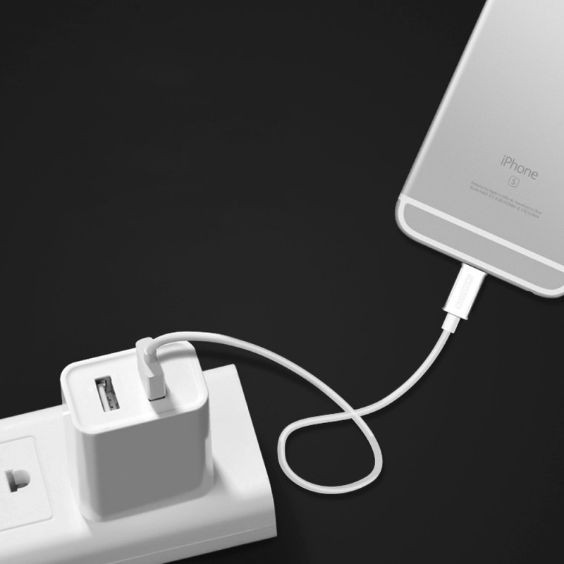 USB-A kabelis – Lightning MFI 1,8 m sertifikuotas baltas