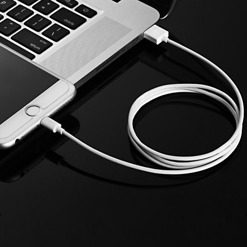 USB-A kabelis – Lightning MFI 1,8 m sertifikuotas baltas