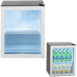 Gėrimų šaldytuvo plieninė 54 l juoda vitrina