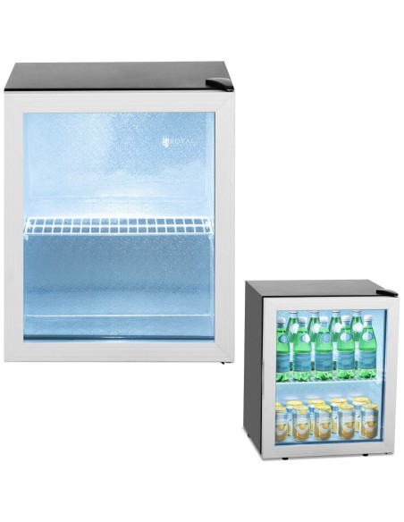 Gėrimų šaldytuvo plieninė 54 l juoda vitrina